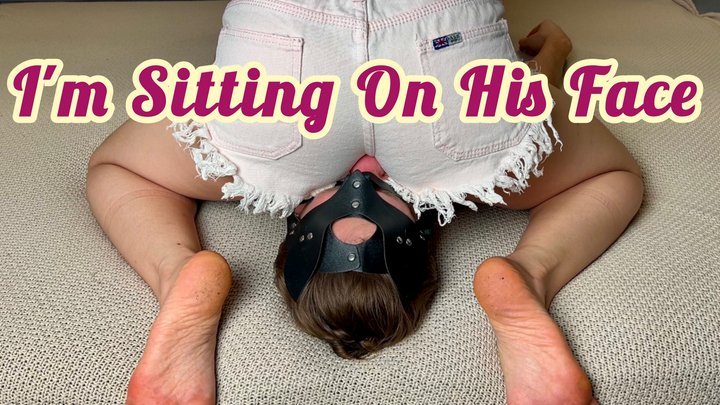 Stepmommy House - Face Sitting in Jeans Short Shorts - Sniffs ass , big ass smothering humiliation cuckold Femdom
