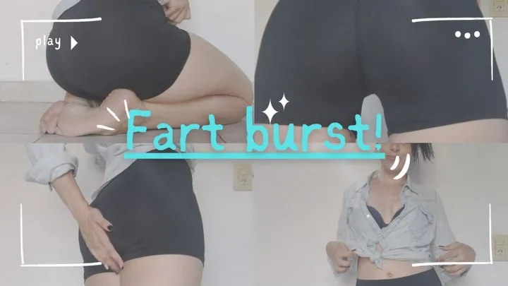 Ema Dirty - Wet fart burst in short shorts!