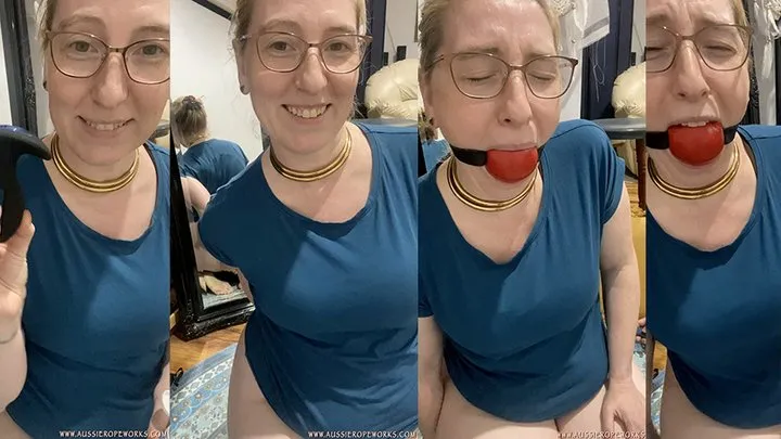 Aussie Bondage Girl - Melissa tries out a new electro buttplug