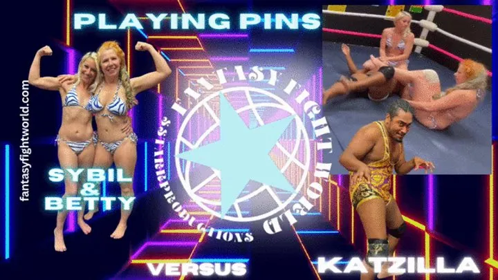Fantasy Fight Girls By Ssp - FFGMIX Playing Pins Betty and Sybil vs Katzilla mov
