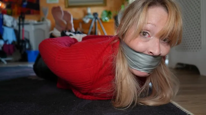 Muffled Screams - Agent Anna captured, hogtied and tightly tape gagged (wnv)