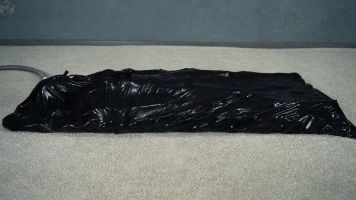 Vacuum Dreams - Black vacuum bed without frame with pear gag and balls