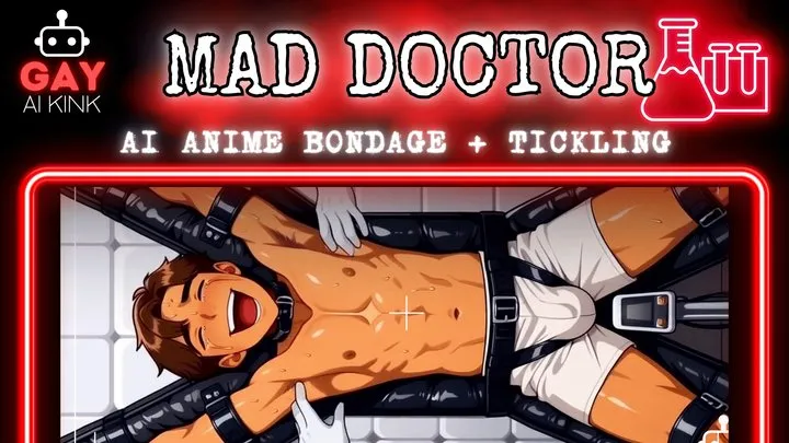 Nathan Justice - Gay AI Kink Presents: Mad Doctor (Tickling + Bondage Anime Mini Clip)