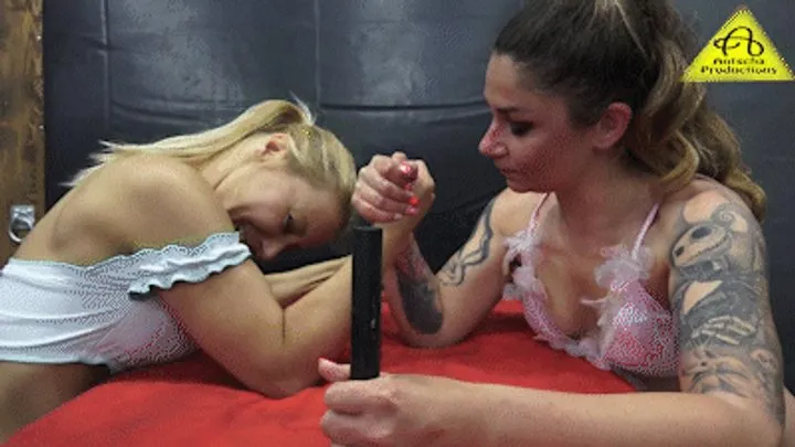 Antschas Wrestling And Fetish Store - Armwrestling Princess Nikki vs Michela