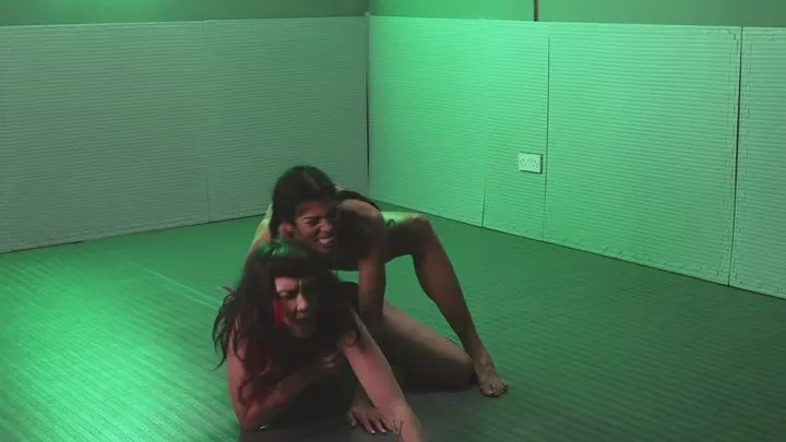 Mistresspoisonx - Lesbian wrestling and strap on domination