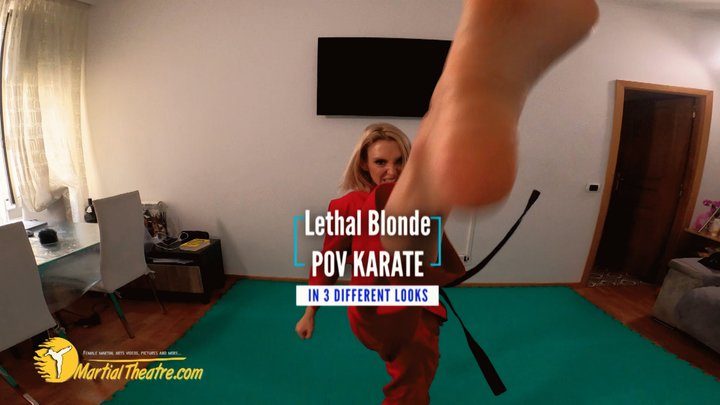 Martial Fetish - Lethal Blonde POV karate in 3 different looks