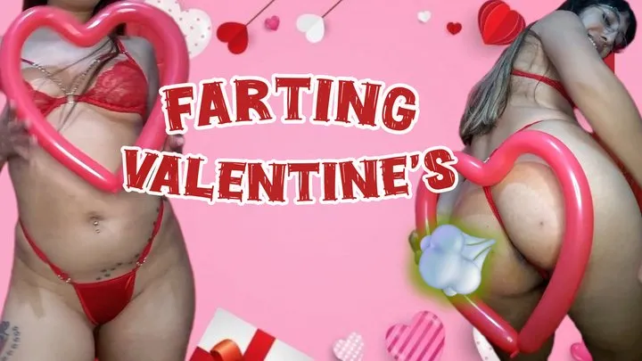 Morena Gassy - Farting in valentine's day on balloon