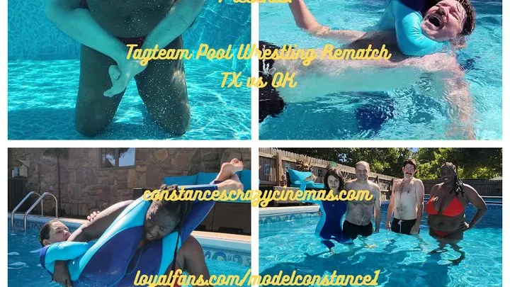Constances Crazy Cinemas - Pool Wrestling Rematch TX Peyton and Jack vs OK Sasha and Gene