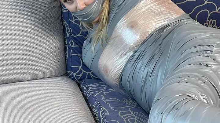 Latina Bondage - Lil Missy Mummified in cling film and tape (4K +BTS)