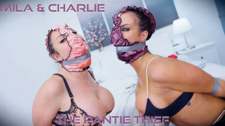 Gag Attack Bondage - Charlie & Mila in The Unlikely Alliance: A Tale of Captivity and Humiliation H265 MP4 4K ( captivity, humiliation, duct tape, gagged, cuffed, stripped, bra, pants, ballgag, pantyhood, drooling, struggling, bondage, revenge )