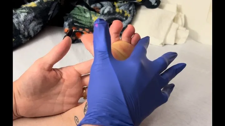 Foot Fondling - POV Self Tickling of My Sole in the Hospital