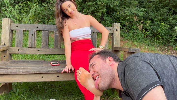 Foot Fetish Domination - Ana Clara Dirty Foot Humiliation in Public ! 4K