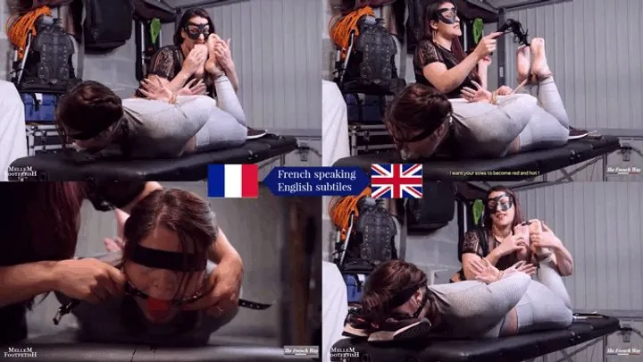 The French Way Tickling - Ticklish cutie hogtied asked for foot punishment - TICKLING - FOOT TICKLING - FOOT FETISH - SOCKS - BASTINADO - BALLGAGGED