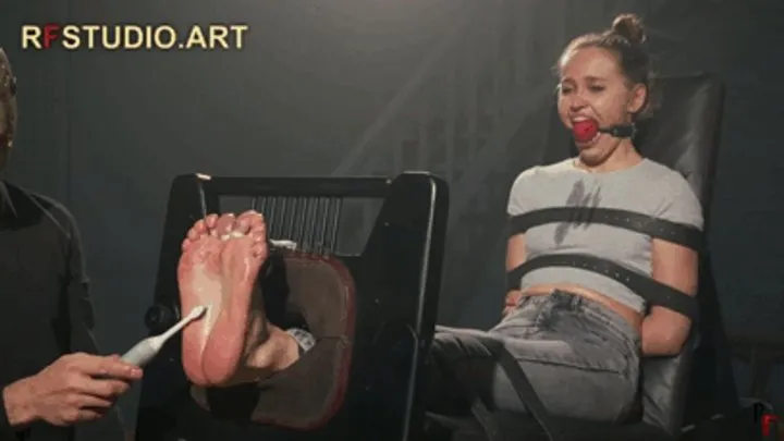 Rf Studio Production - Ivanka - Tickling Her Sexy Bare Feet in Stocks + BallGag (UHD 4K MP4)