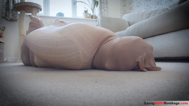 Lacey Bbw Bondage Adventures - Lacey - Pantyhose Encased 4K ( Tape Bondage ,Duct Tape Wrap Gagged , BBW Bondage , Pantyhose Encased , Pantyhose Hooded )