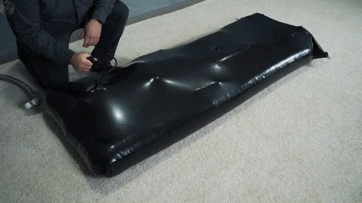 Vacuum Dreams - New black inflatable vacuum bed with pear gag and vibro