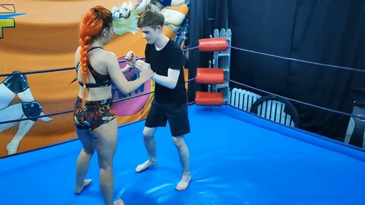 The Wrestling Amazons - Leg domination by red haired girl part 1