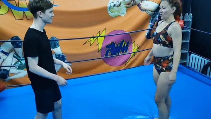 The Wrestling Amazons - Leg domination by red haired girl part 2