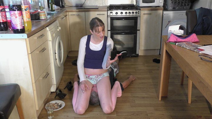 C H E L S E A - Smothered Under Her Blue White Polka Dot Panties