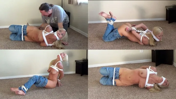 Badman's Bondage Babes! - Mouth Packed Cock Tease Roped, Groped And Terrorized