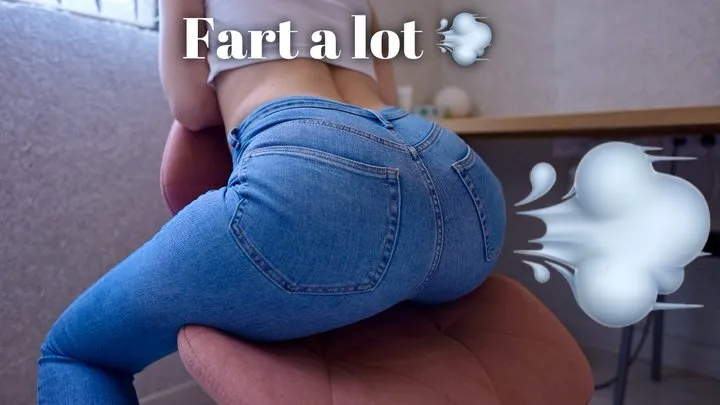 Yourhornybabe - Teen Farting a Lot! Blue Jeans Ass