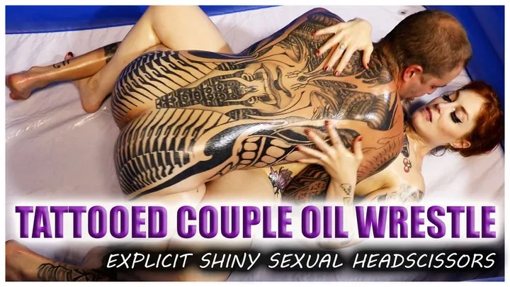 Mel Fire - Hot oil wrestle - masturbating and making Mel Fire cum