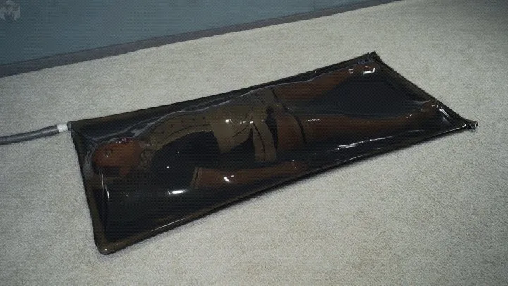 Vacuum Dreams - New transparent black vacuum bed with maid and vibro