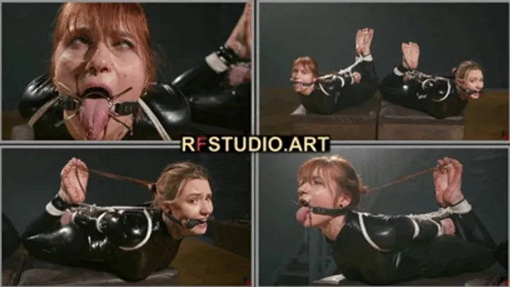 Rf Studio Production - Rita and Astrid Barefoot in Catsuits - Double Bastinado for Hogtied and Gagged Cuties (UHD 4K MP4)