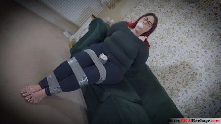 Lacey Bbw Bondage Adventures - Lacey - Attack of The Bondage Rabbits HD ( Toys , Tape Gagged , Tape Bondage , Stuffed Toys , OTM Gag , Glasses , BBW Bondage )