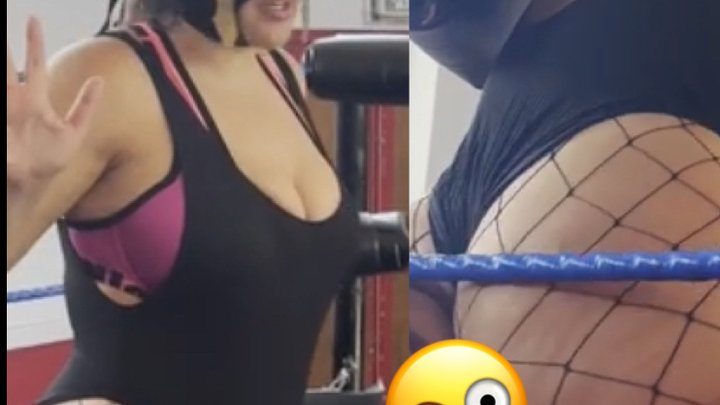 Power Girls Pro Wrestling - Masked giantess dominates male with big ass