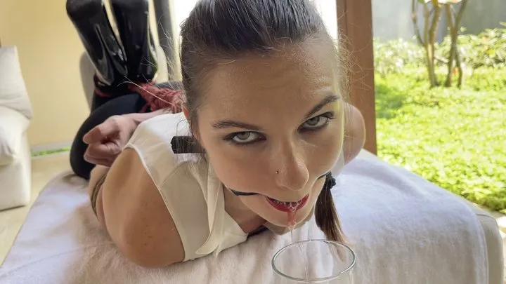 Adult Stories - I NEED FULL GLASS OF DROOL BONDAGE FHD