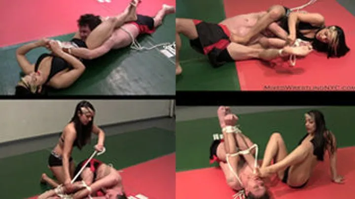 Doom Maidens Wrestling - Bondage Wrestling: Indra Dominates Mark (March 2013)