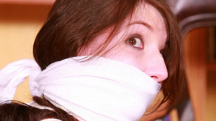 Dominic Wolfe's Gagged Beauties - Paige Erin Turner Makes a Bet and Gets DOUBLECROSSED, Extremely Reverse Prayer Bound, & Massively Gagged!