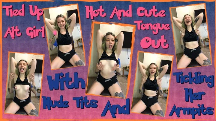 Sweet Sansarella - Tied Up Alt Girl With Nude Tits And Tickling Her Armpits