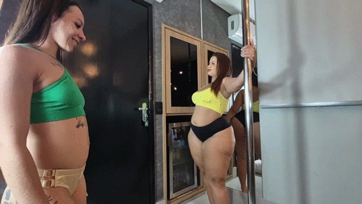 Babiventurafetish - Poledance Class with Face Sitting! By Rosalia Peach and Gih Spanic CAM Babi part 1