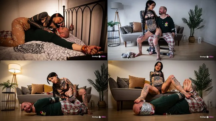 Bondage Kitties - Girlfriend Ties Me Up with Scarves All Day - Spanish (sub:English), MP4, FULLHD 1080