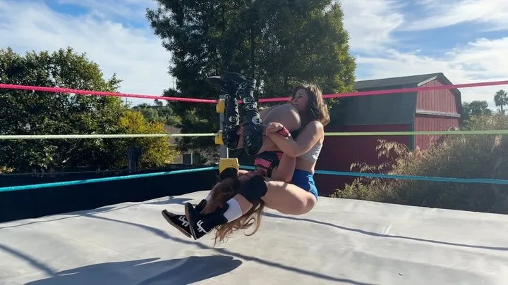 Butt Wrestling Inc - Beckie Gives Nikki 8 Piledrivers