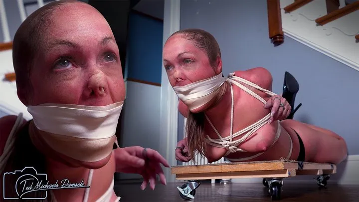 Ted Michaels Damsels - Hogtied and Suffering - Strict Bondage and a Contorted Hogtie for the Wife of the Big Boss Leaves Her a Humiliated and Helpless Rope Slut Packaged for Peril with Rachel Adams - 720