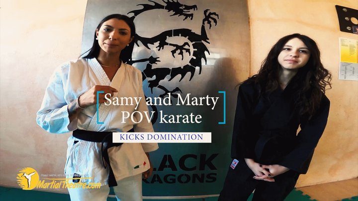 Martial Fetish - Samy and Marty POV karate kicks domination