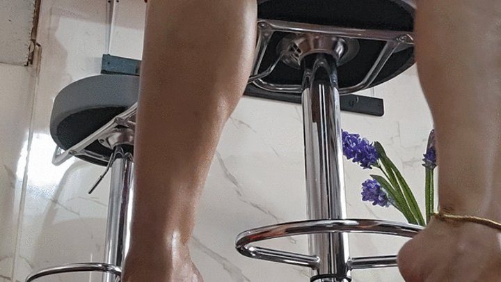 Foot Fetish Paradise - Milah Arches highly arched feet and legs show on sexy red mules