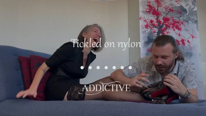 Addictive French Girl - French - Tickled on nylon