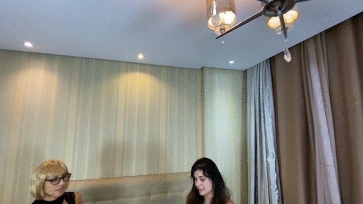 Mistress Angel - Two Queens One helpless sissy no escap