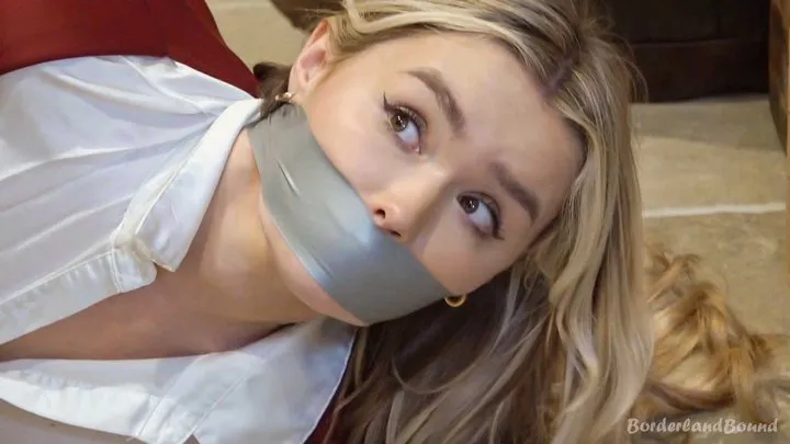 Borderland Bound - Bonnie in: Little Did the Cleaning Crew Know as They Packed Up to Go Home for the Evening, a Lovely Bound & Gagged Power Girl Struggles HIDDEN in a Store Room! (HD)