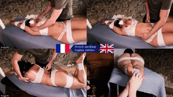 The French Way Tickling - Tied up and helpless: tickling in white lingerie - TICKLING - FOOT TICKLING - BONDAGE - TAPE GAGGED - TICKLING ARMPITS - NIPPLE PLAY