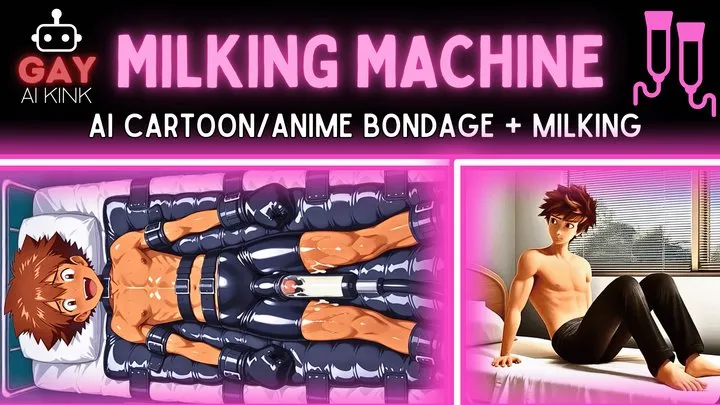 Nathan Justice - Gay AI Kink Presents: Milking Machine (Bondage + Milking Cartoon and Anime Short Movie)