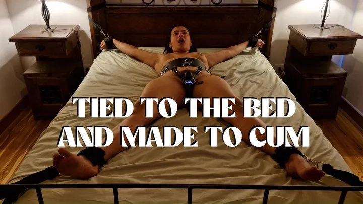 Bondagehub - Tied to the bed and made to cum