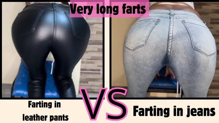 Jasmine01s - Very long farts in jeans and leather pants