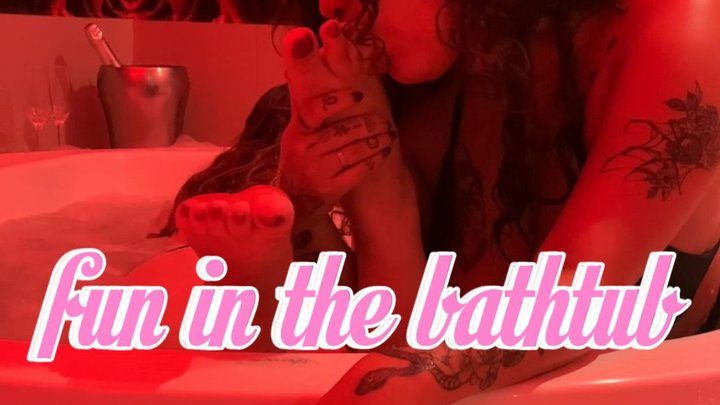 Witches Goddesses - Two hot Goddesses having fun with their feet in the bathtub!