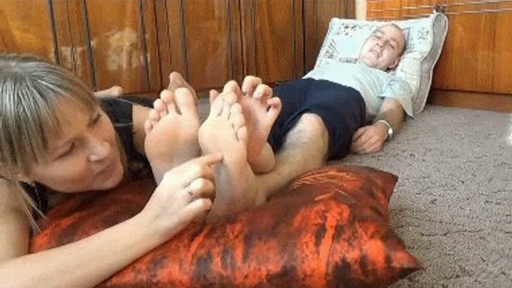 Not An Angel - tickle biting his feet with 3 TM