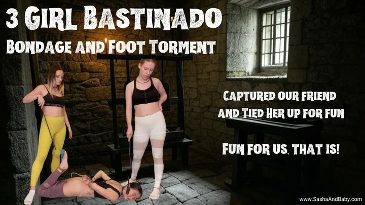 Sashaandbaby - Rope Bondage Bastinado - Tied up Our Friend and Tormented her Feet